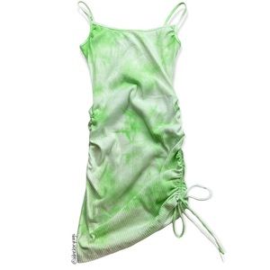 Princess Polly Siana Tie Dye Mini Dress Green - Size 4